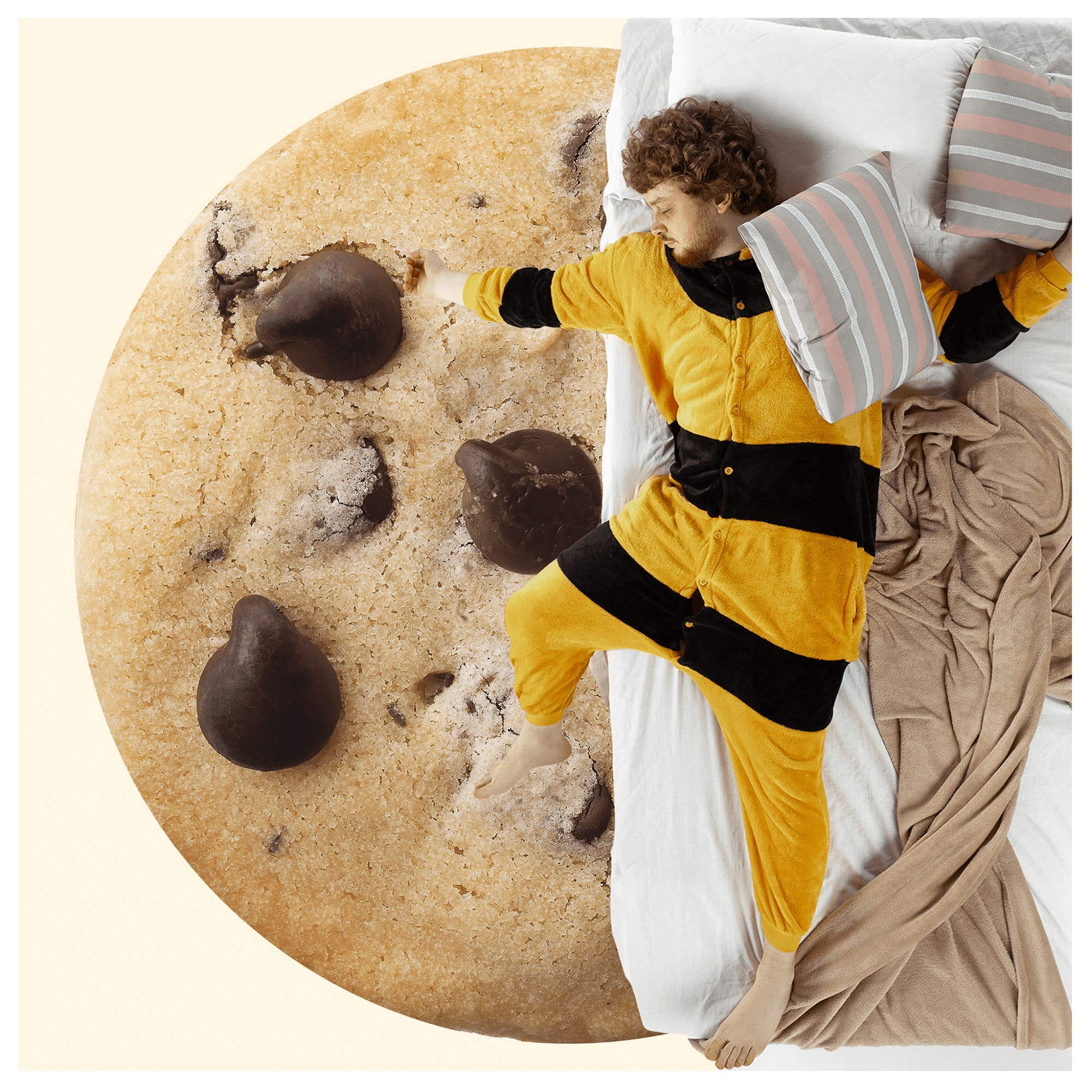 BATTILO HOME 59 Inch Cookie Blanket for Adult and Kids, Soft and Comfortable Flannel Fabric Funny Blanket for Bedding, Giant Food Blanket Gifts for Crib, Sofa, Outdoors