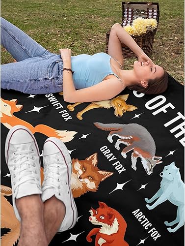 Miniatura 7 de Foxes of The World - Mantas de regalo para mujeres y adultos, manta de franela de 40 x 50 pulgadas, ultra lujosa, cálida y acogedora para sofá,