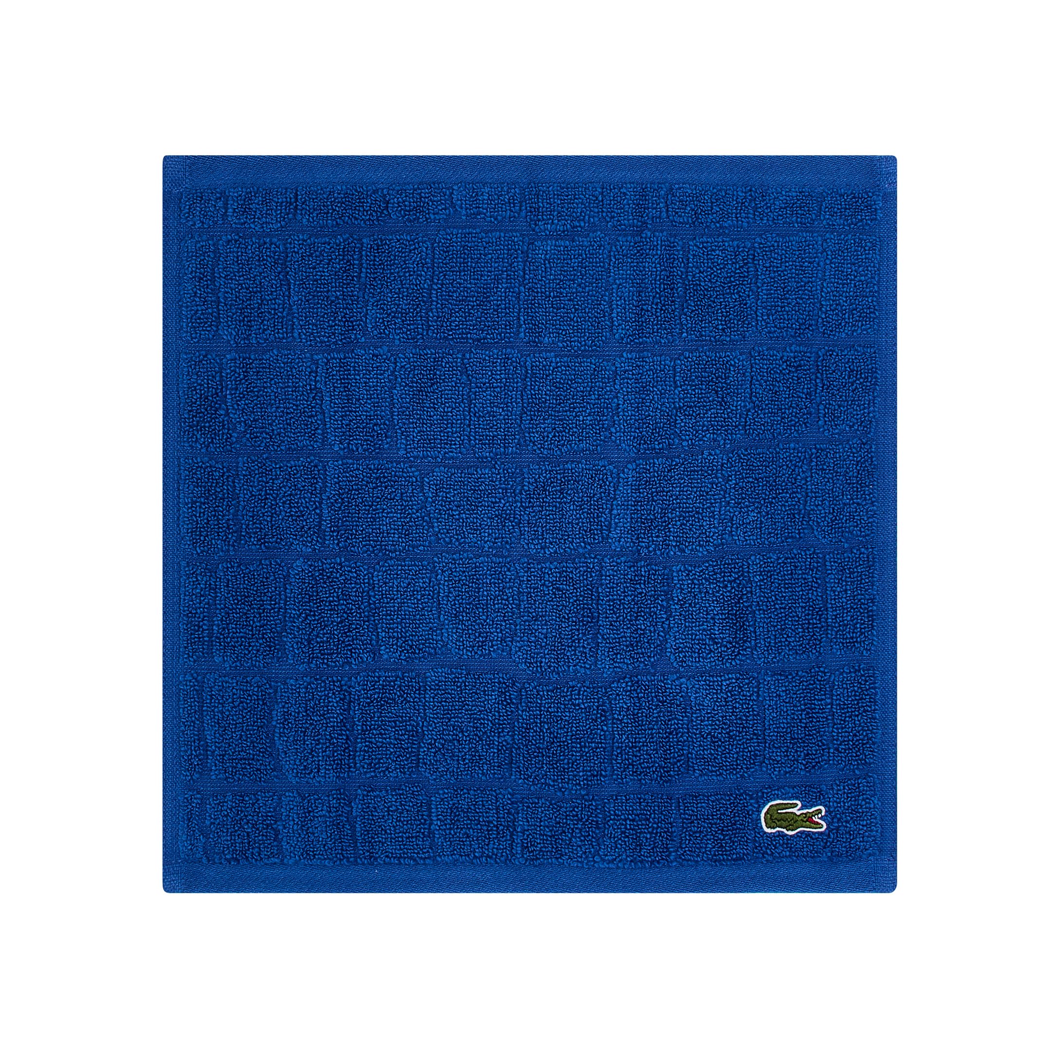 Lacoste Croc Scale 100% Cotton Towels – Highly Absorbent & Quick Drying, Premium Super Soft Bath Towel, Bathroom Essential, Gift for All Occasions, Machine Washable, Surf Blue, 13" x 13" Wash Cloth