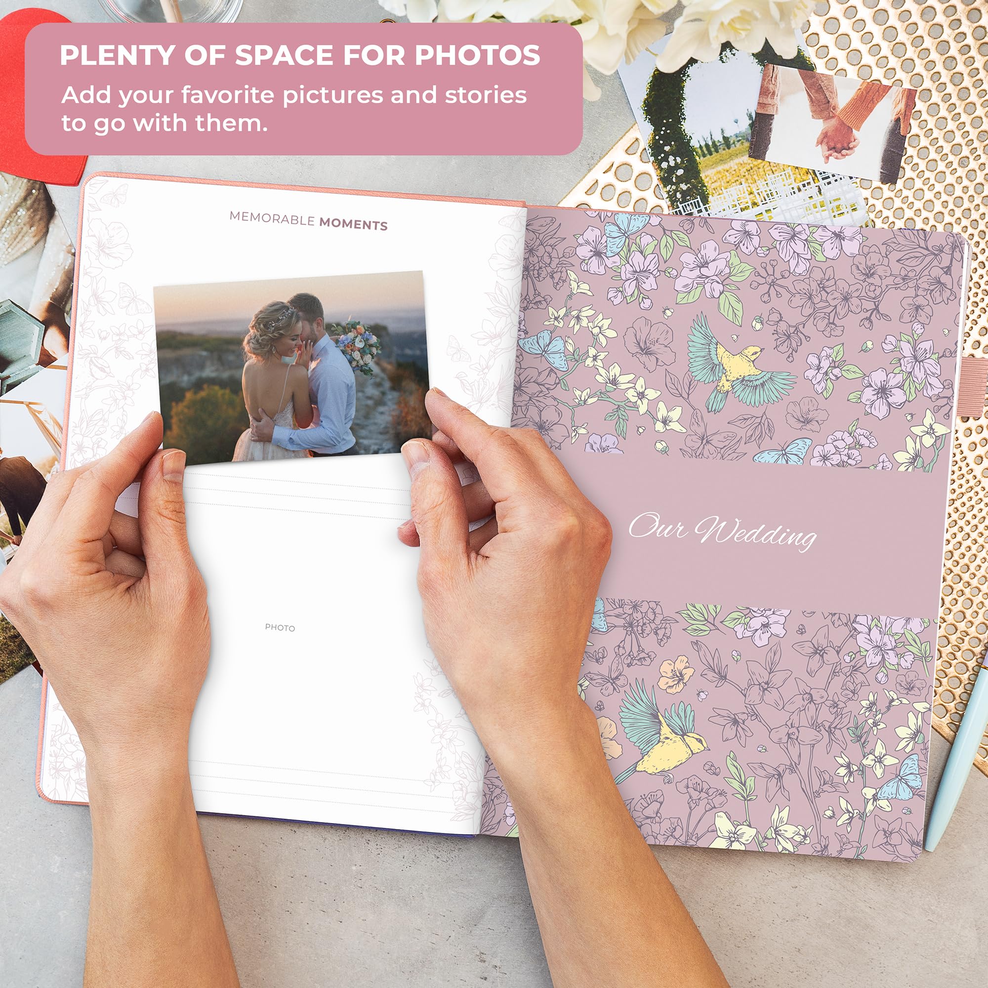 Clever Fox Anniversary Journal, Couple Memory Book & Photo Album with Writing Space, Wedding - Image 4
