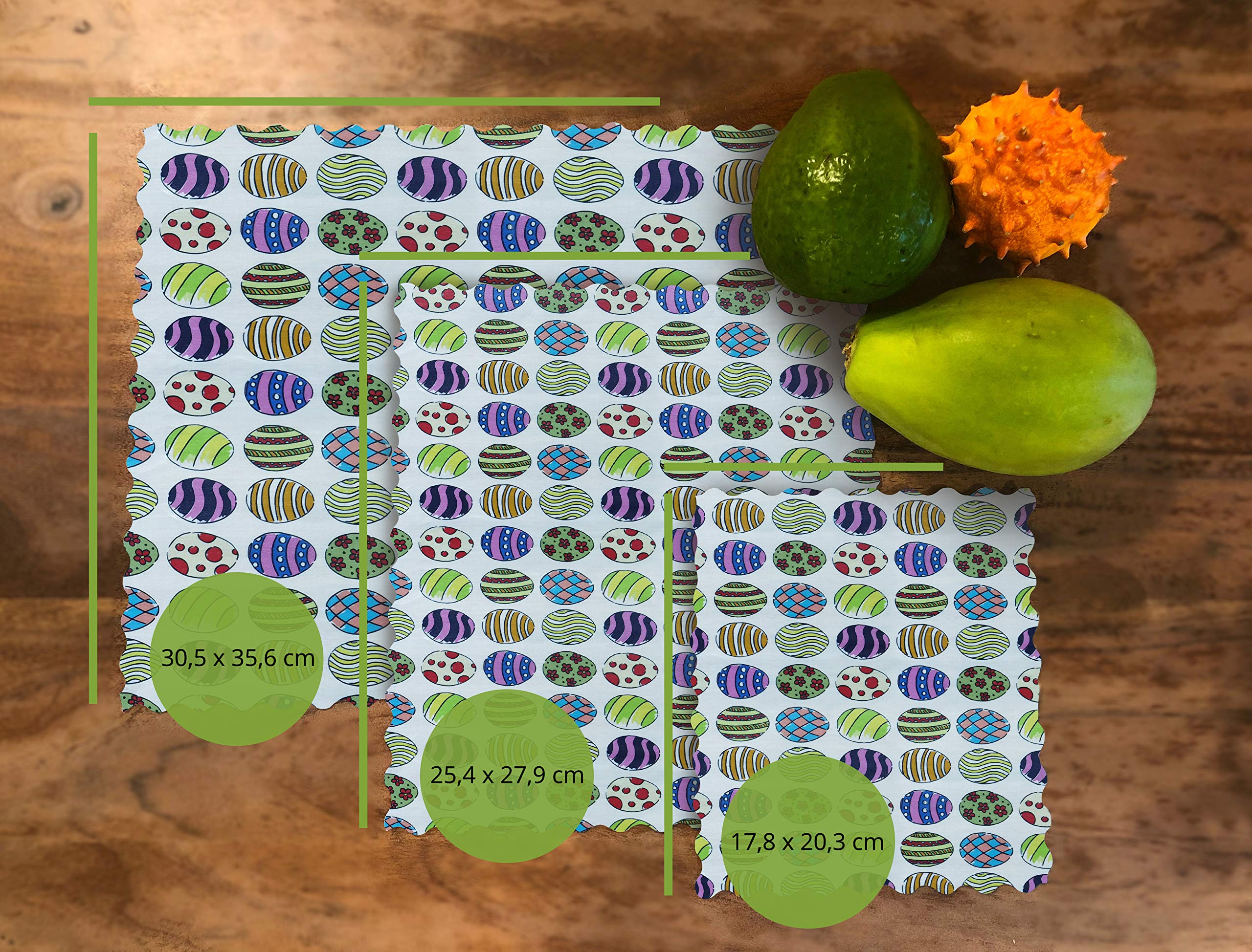 Lingettes à La Cire D'abeille - Lot De 3 S M L Papier à La