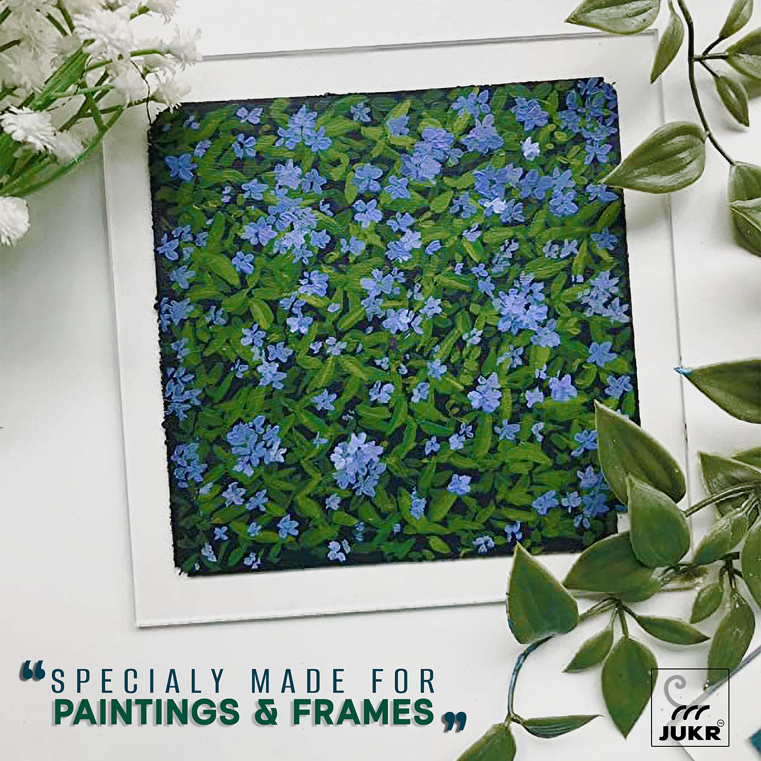 JUKR Transparent Acrylic Sheets 6 x 6 Inch (150 x 150 mm) 3 mm Thickness Laser Cut Square Plexiglass Clear Acrylic Sheet Board for Glass Art Painting, DIY Crafts Projects, Photo Frames (Pack of 4) 1