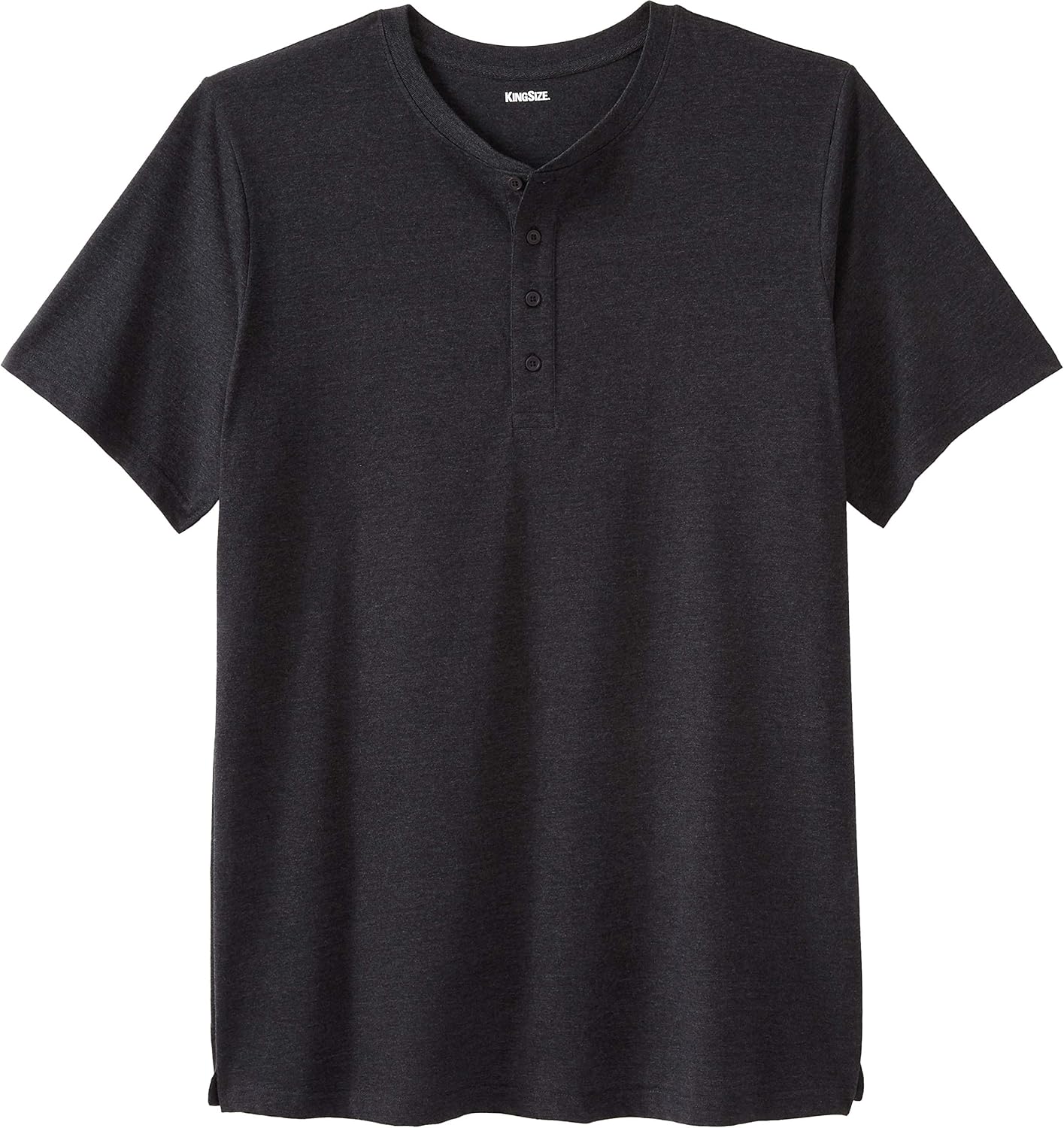 KingSize Men's Big & Tall Shrink-Less Longer Length Lightweight Henley T-Shirt