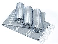 Vista 8 de Belizzi Home Toalla de Playa Turca - Toallas de Playa Grandes Extragrandes Paquete de 4 - Suaves Duraderas Compactas Ligeras de Secado Rápido Sin