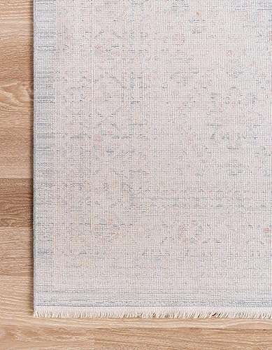 Miniatura 9 de Unique Loom Noble Collection - Alfombra de área Elizabeth (2' 2" x 5' 11" camino, azulbeige)