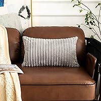 Vista 751 de UGASA - Juego de 2 fundas de almohada de terciopelo a rayas, funda decorativa para cojín con cremallera oculta para el hogar, sofá, dormitorio