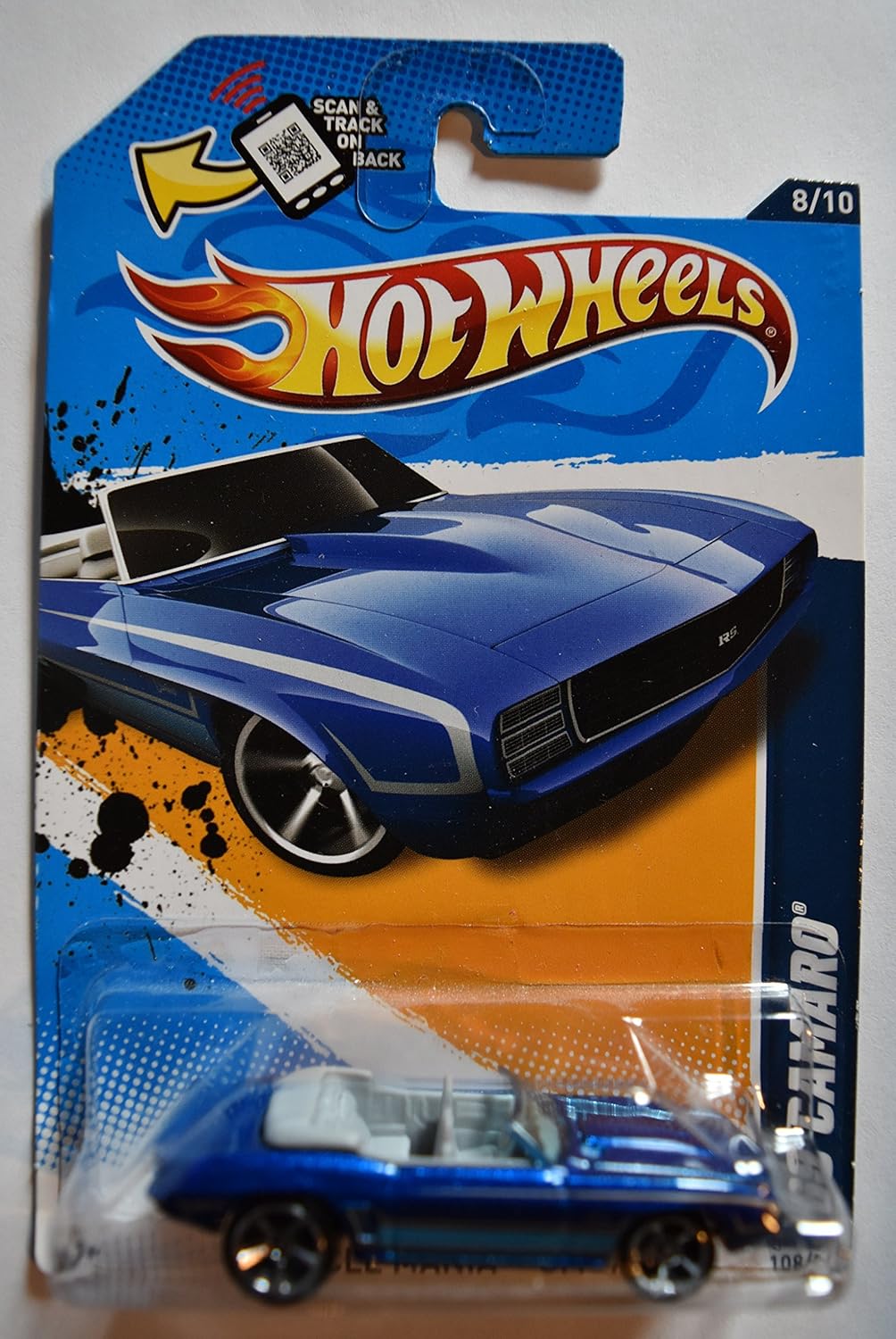 Hot Wheels 2012 MUSCLE MANIA GM BLUE '69 CAMARO 108/247 CONVERTIBLE