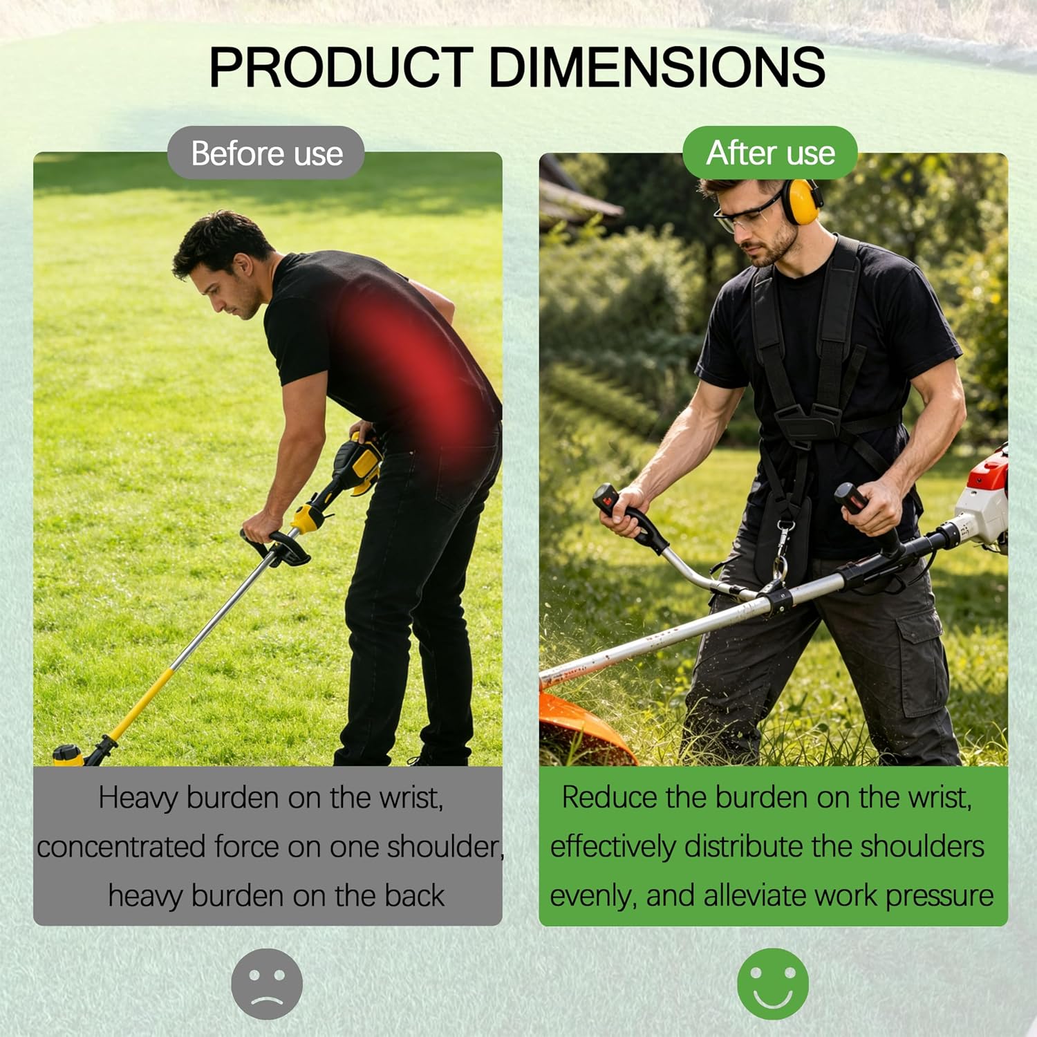 String Trimmer Shoulder Strap for Sthil FS FS56c FS40C String Trimmer Weedeater with Padded Universal Adjustable