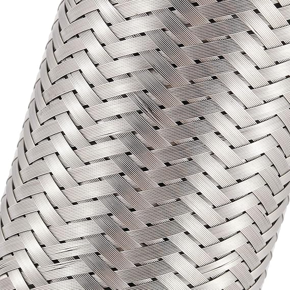 4 Pack 2 x 6 Inches Stainless Steel Heavy Duty Exhaust Flex Pipe, Double Braid Exhaust Flex Tube, Overall Length 10 Inches | Double Braid Exhaust Flex Tube, Overall Length 10 Inches