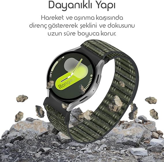 Rongep New Generation Connection Comfort Loop 20mm Cord Compatible with Samsung Galaxy Watch 7 Cord for 7/6/5/4 Series (40mm/44mm) Watch 6/4 Classic (47/43/42mm) Watch 5 Pro Compatible