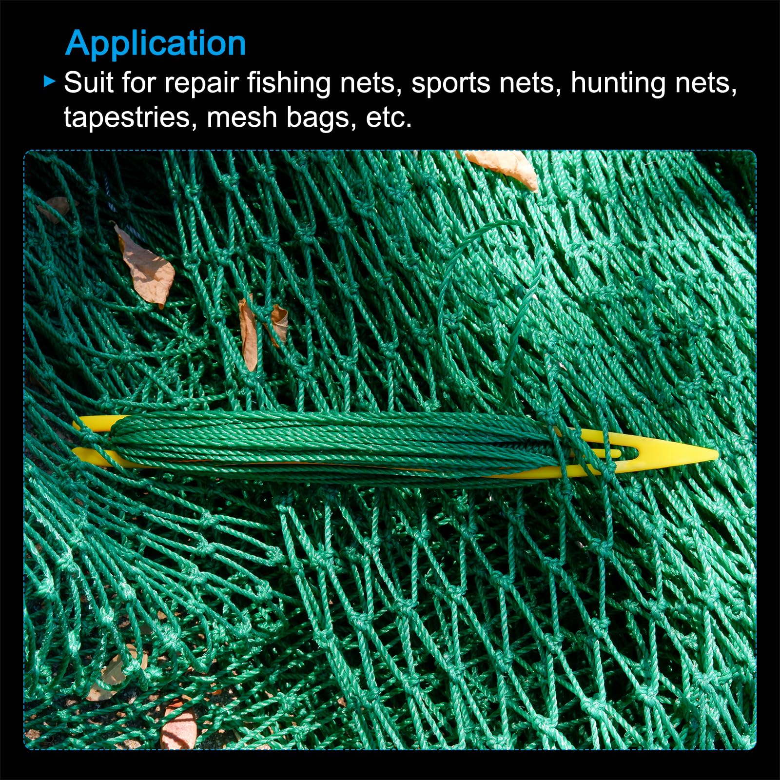 PATIKIL Rete Pesca Kit Riparazione, 7pz Plastica Rete Pesca Cucito Aghi 1#,2#,3#, 4#,5#,6#,7# per Pesca rete Riparazione, Giallo