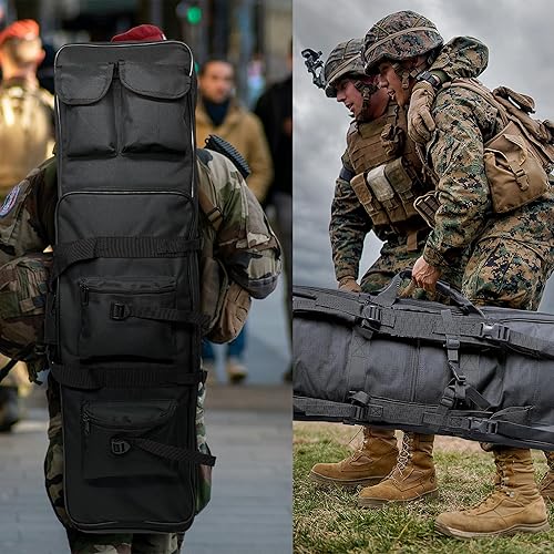 Miniatura 7 de Jaegvida Funda táctica para rifle al aire libre, funda para rifle suave, bolsa de transporte de escopeta para caza