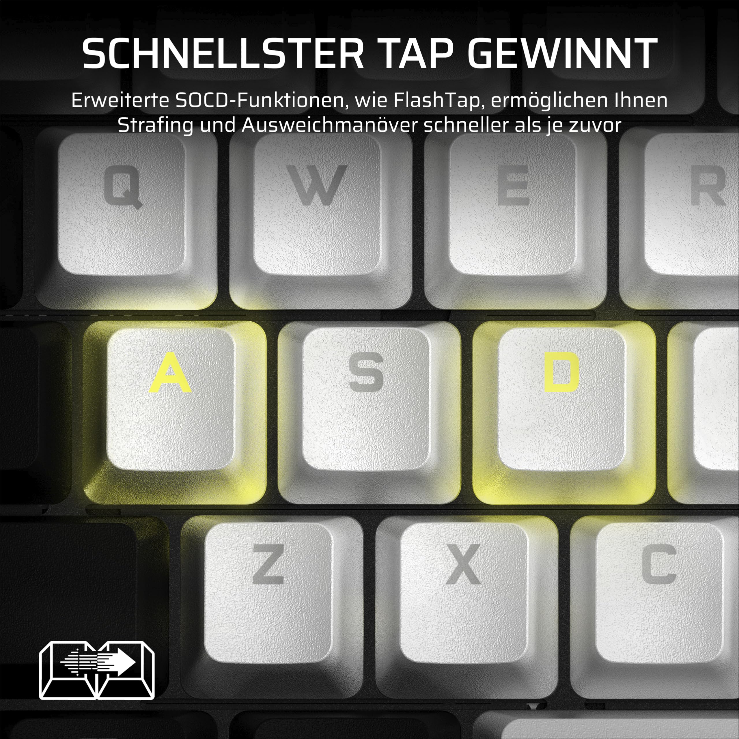 Corsair MAKR PRO 75 Hall Effect Kabelgebundenes Gaming-Tastatur Mechanisch 75% MGX Hyperdrive-Schalter Dual-Auslösung Rapid-Trigger FlashTap SOCD 8000Hz Schwarz