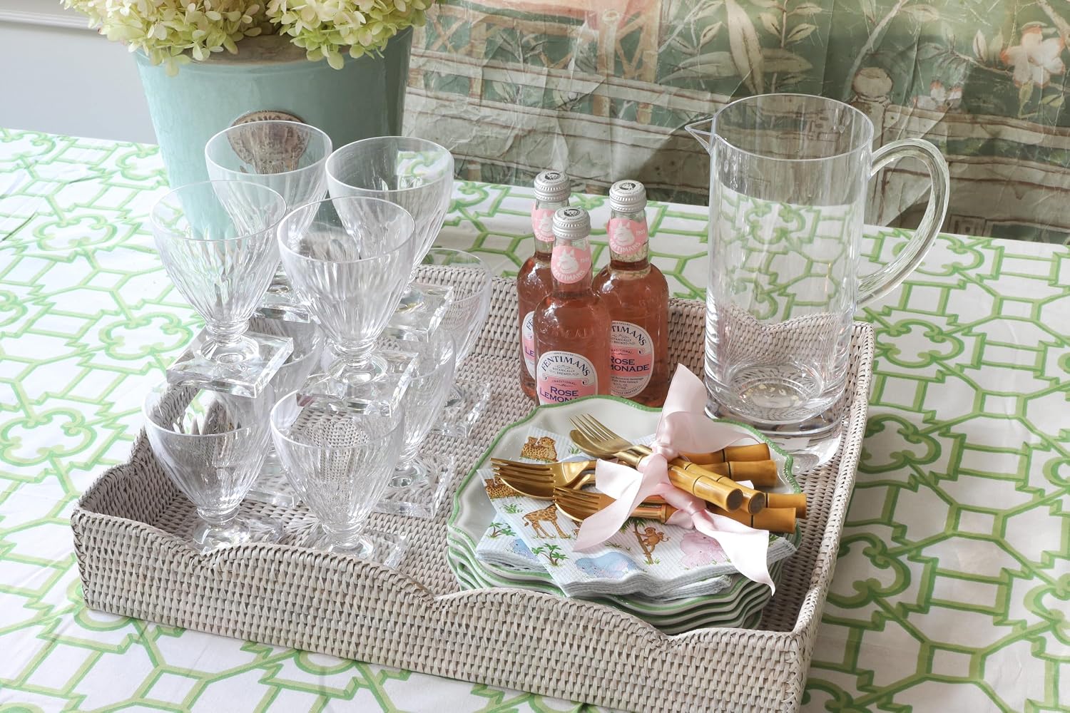 Caspari Acrylic 8.5oz Wine Goblet in Crystal Clear - 1 Each