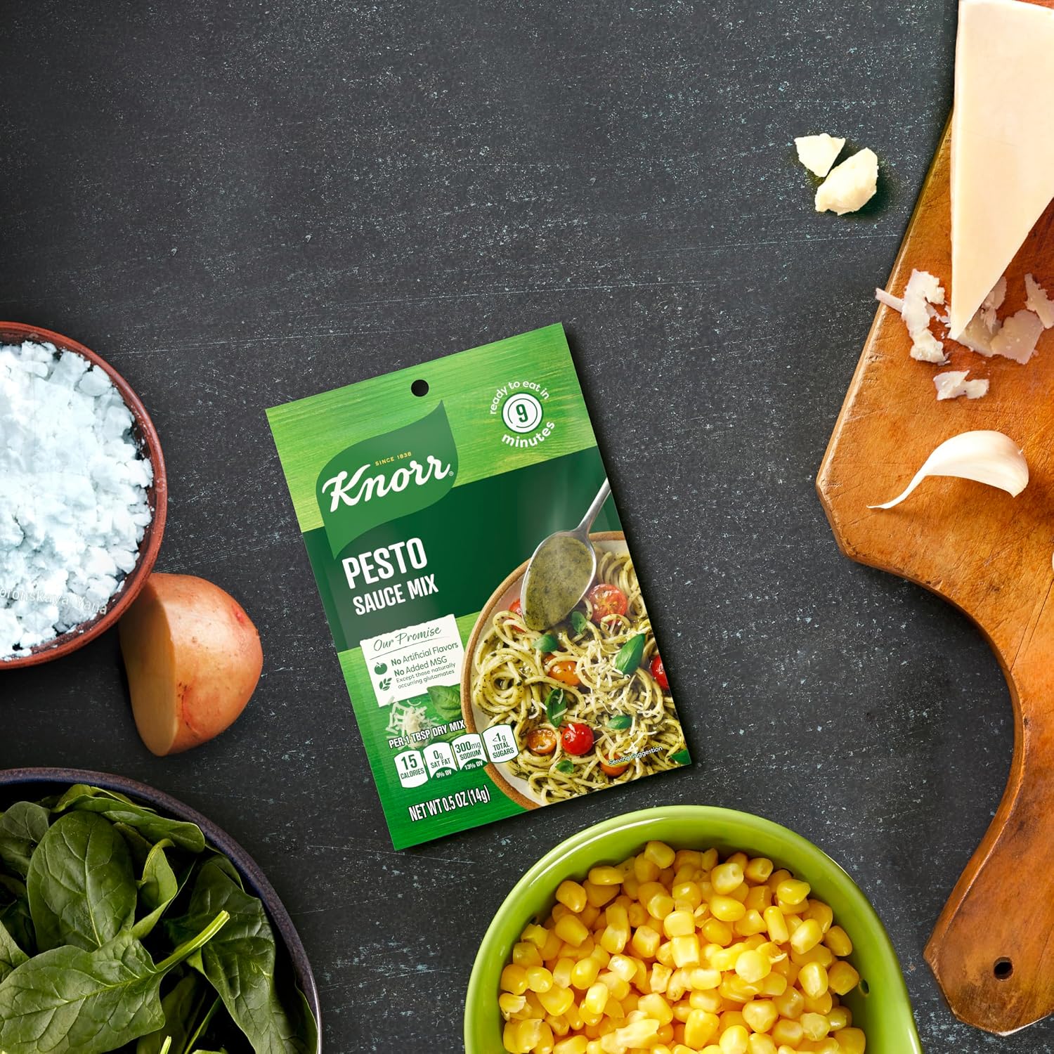 Knorr Sauce Mix Pesto Pasta Sauce For Simple Meals and Sides No Artificial Flavors, No Added MSG 0.5 oz (Pack of 6) image 5