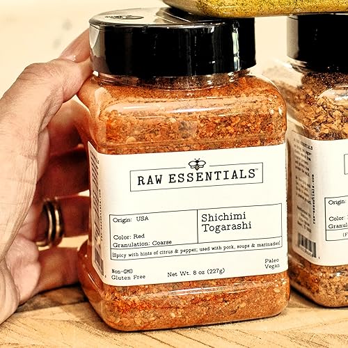 Miniatura 4 de Raw Essentials Shichimi Togarashi - Una audaz mezcla de especias japonesas con notas picantes, cítricas y picantes, eleva ramen, sushi, platos de