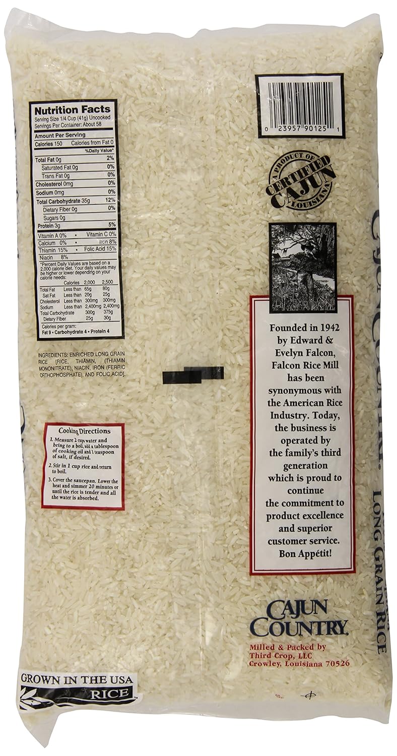 Cajun Country Louisiana Long Grain Rice, 5 Pounds