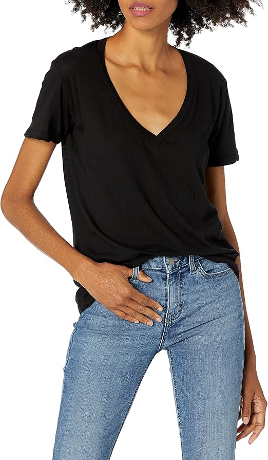 Oversized v neck t shirt womens Clearance