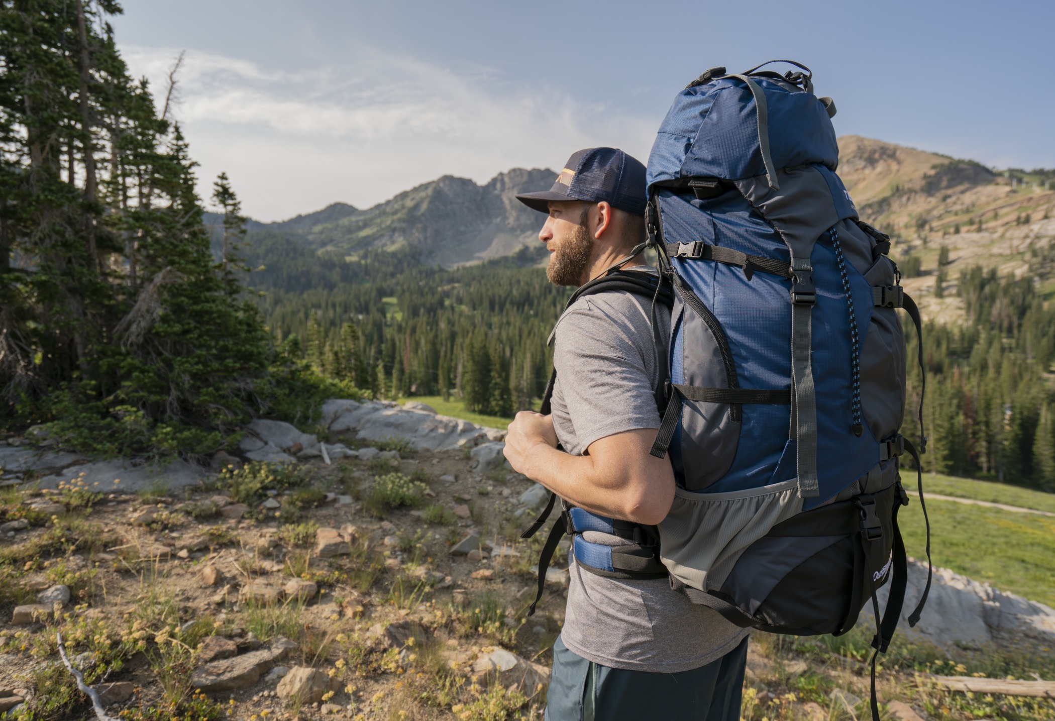 Teton Outfitter 4600 Ultralight Internal Frame High-Performance Backpack for Hiking, Camping, Travel, and Outdoor Activities; 75L, Blue : Sports & Outdoors