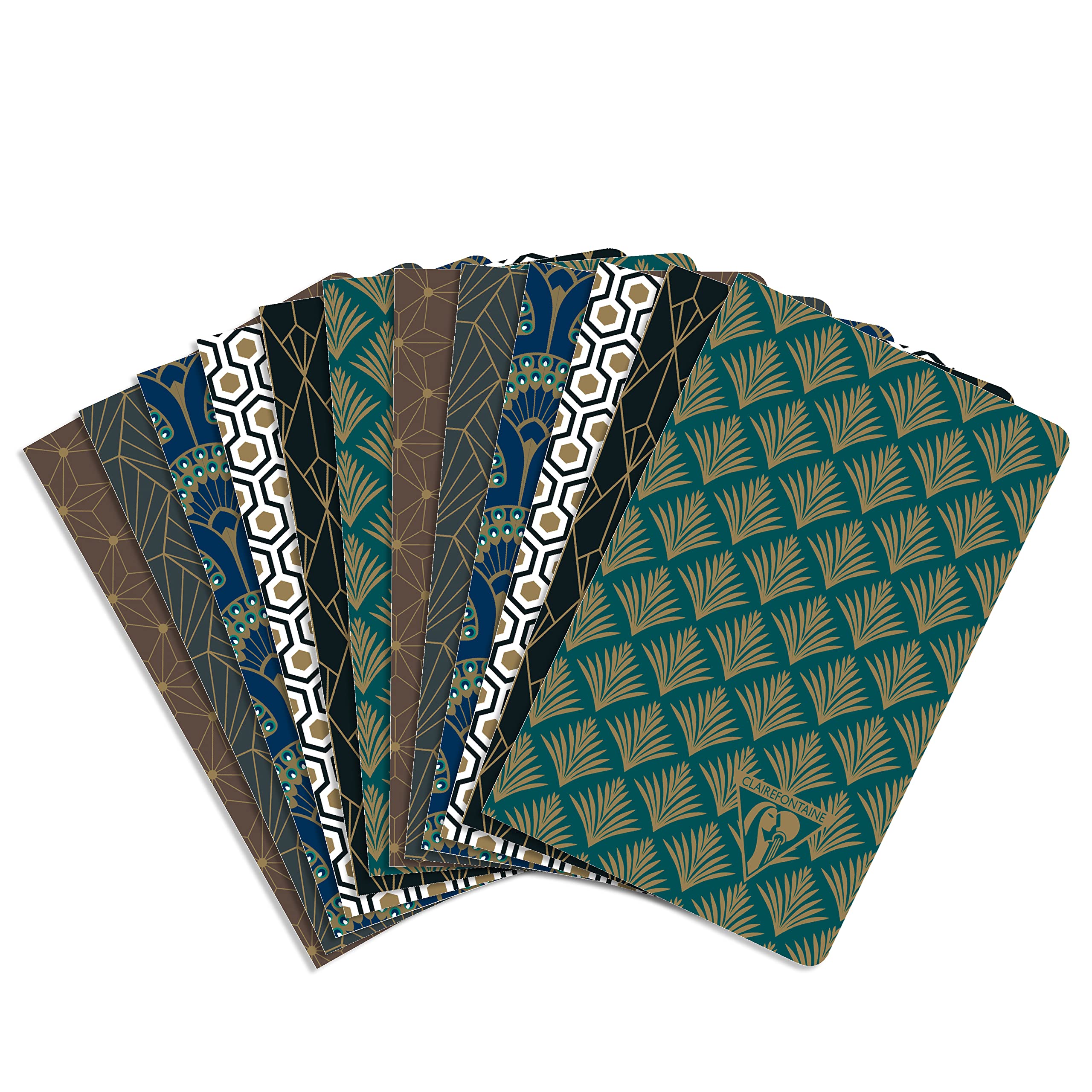 Flying Spirit piqûre textile 7,5x12cm 48 pages ligné motifs assortis papier ivoire 90g/ Pce
