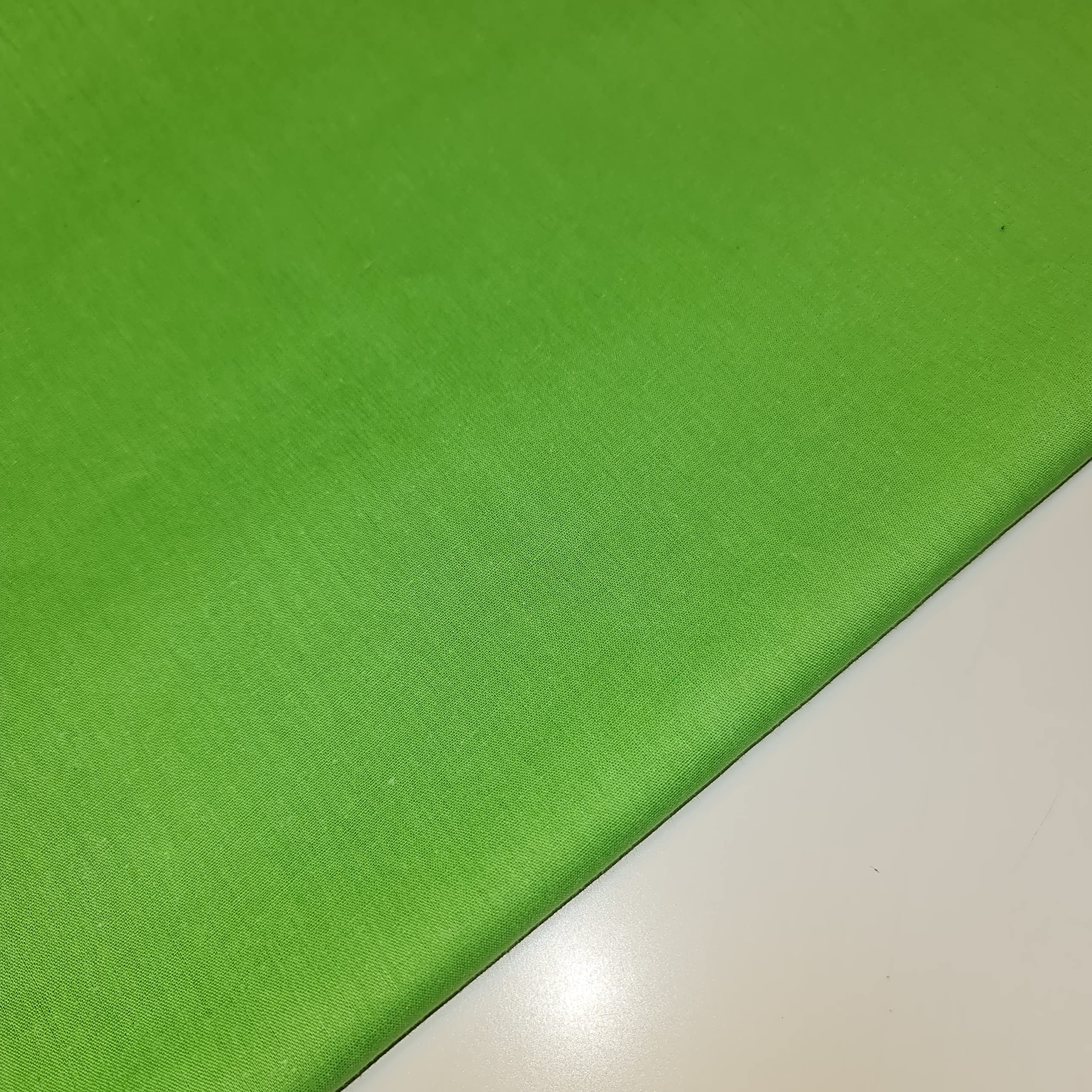 Plain 100% Cotton Egyptian Cambric Poplin Craft Soft Dress Material Fabric 44" (5 Meter, (New) Apple Green) - Image 2