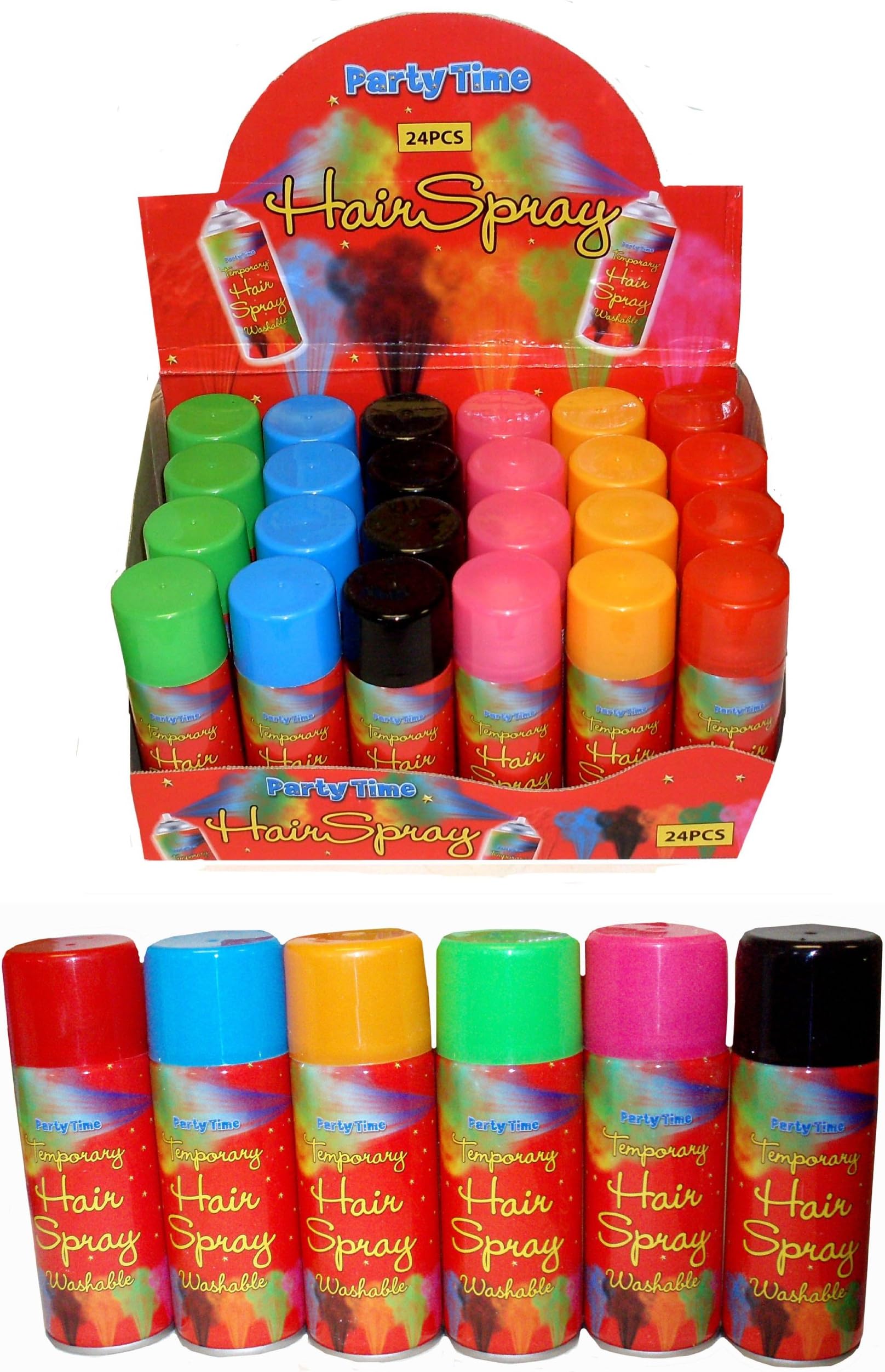 125ml Temporary Washable Coloured Hair Spray - Single - Random Colour