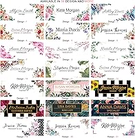 Vista 4 de Placa de nombre para escritorio de oficina, placas de nombre personalizadas para escritorios en vidrio acrílico, decoración de escritorio