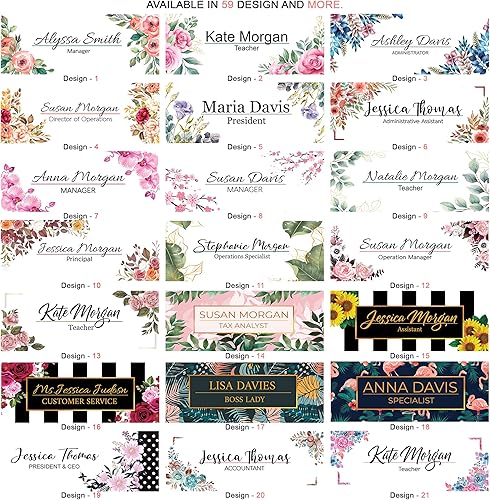 Miniatura 4 de Placa de identificación personalizada para escritorio, letrero de placa de identificación, decoración moderna de oficina, negocios, placa de nombre