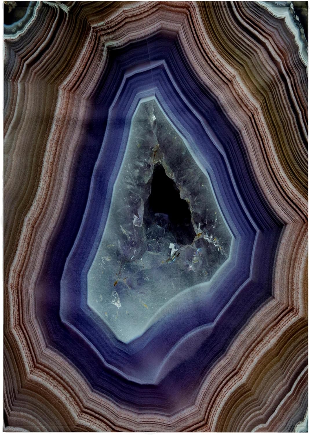 3dRose Laguna Banded Agate, Quartzsite, Purple and Brown 22x30 Bath Hand Pool Towel