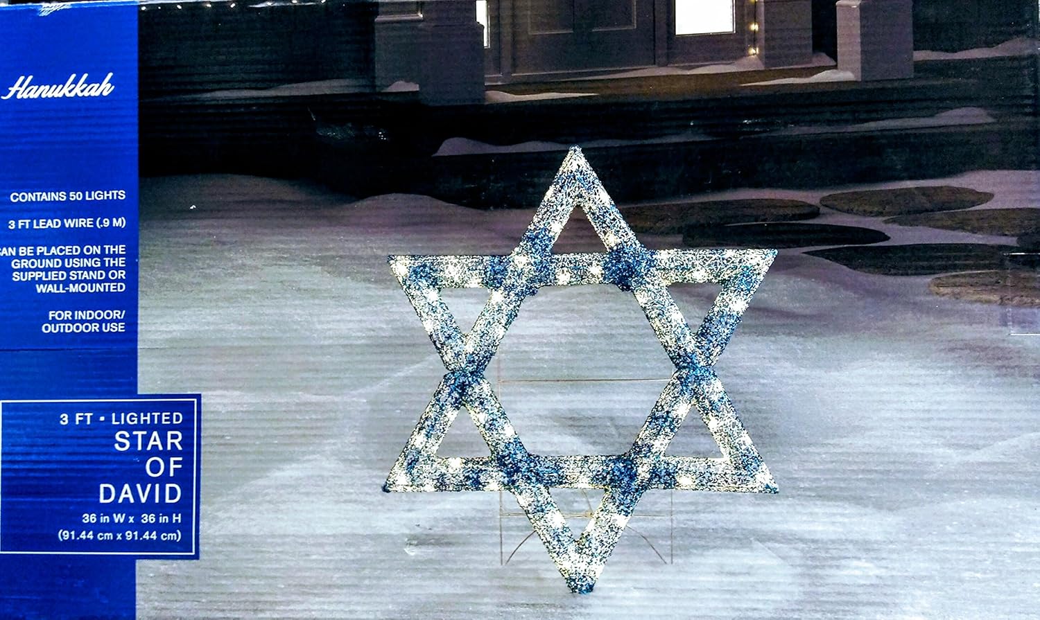 3 Foot Lighted Star of David 36" X 36" Everything Else
