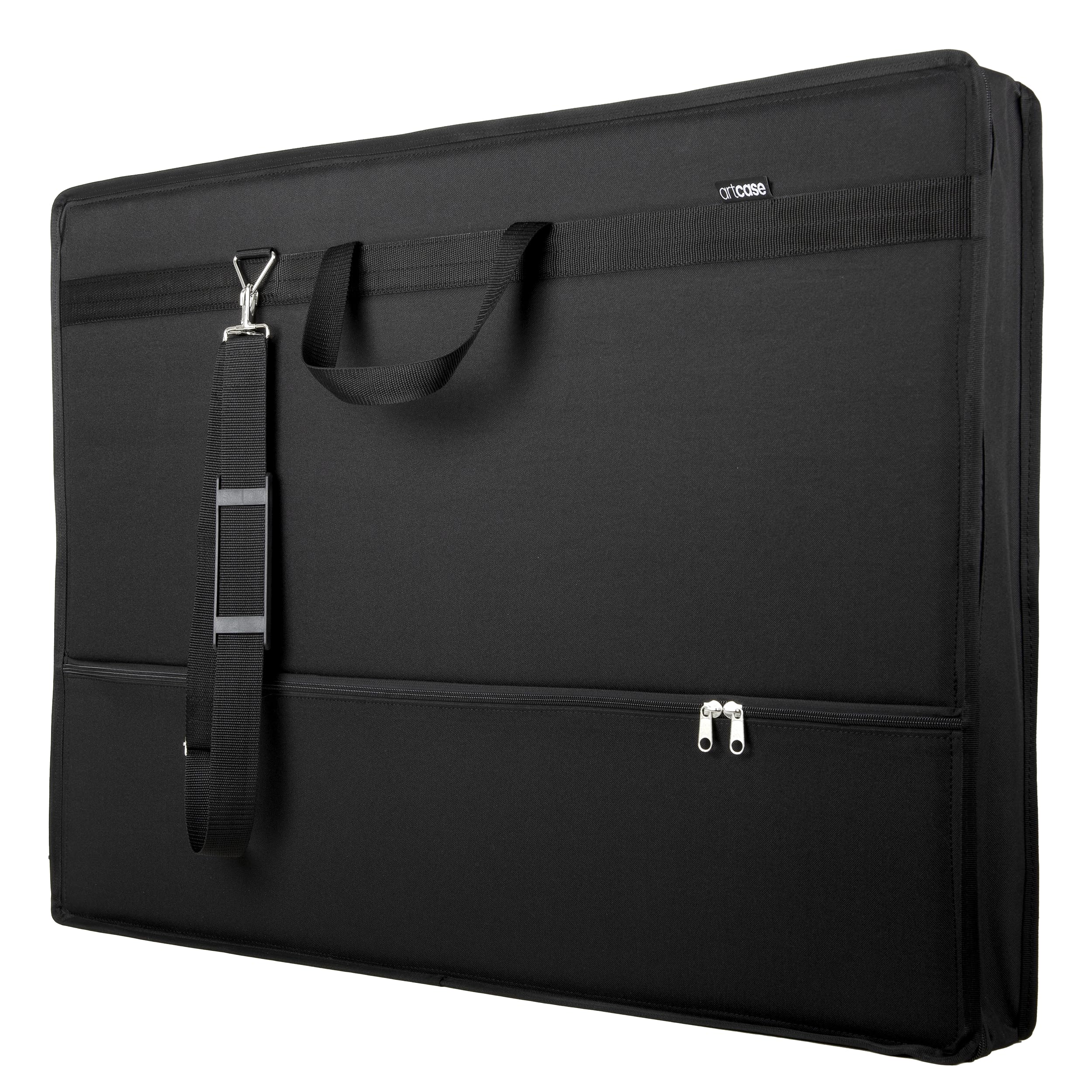 Artcase Max DIN A1 - Artist Portfolio Case, Hard-Cover Drawing Folder A1, Large Format Document Transport Bag 90 x 68 x 8 cm, storage professional artist bag, waterproof durable polyester (Black)