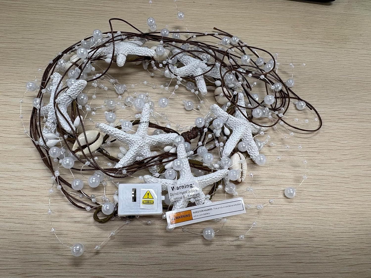 Unicra Light up Mermaid Crown Sea Shell Headpiece Starfish Beach Wedding Hair Accessories for Women - Image 2