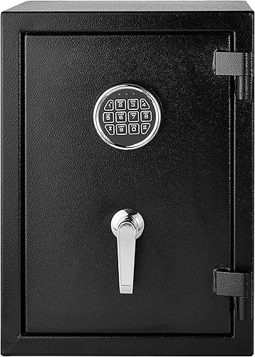 Miniatura 2 de Tienda Basics Caja fuerte de seguridad resistente al fuego con teclado electrónico programable, 1.24 pies cúbicos, negro, 14.17 pulgadas de ancho x