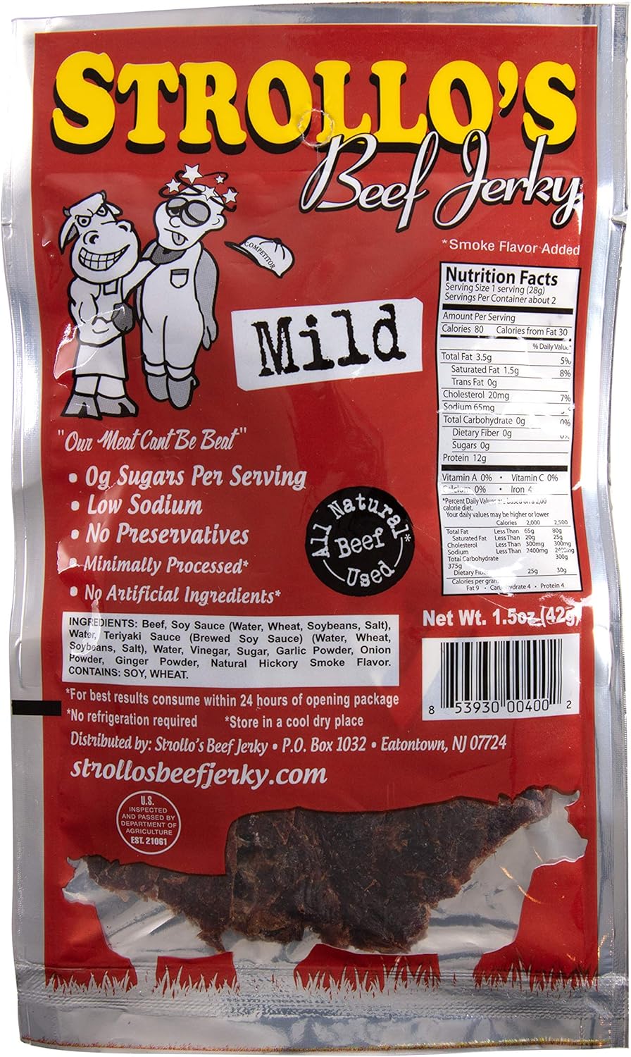 St's Beef Jerky Mild Original Flavor - Low Sodium, Low Sr, Low