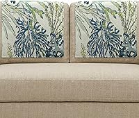 Vista 1 de Breling 2 fundas protectoras para reposacabezas para silla reclinable con estampado de plantas, funda de lino para sofá, funda para la cabeza