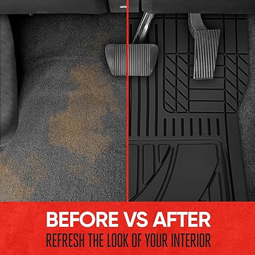 Miniatura 4 de BDK FlexTough - Alfombrillas de goma resistentes para coche, SUV, camión y furgoneta, protección contra todo tipo de clima, sin olor