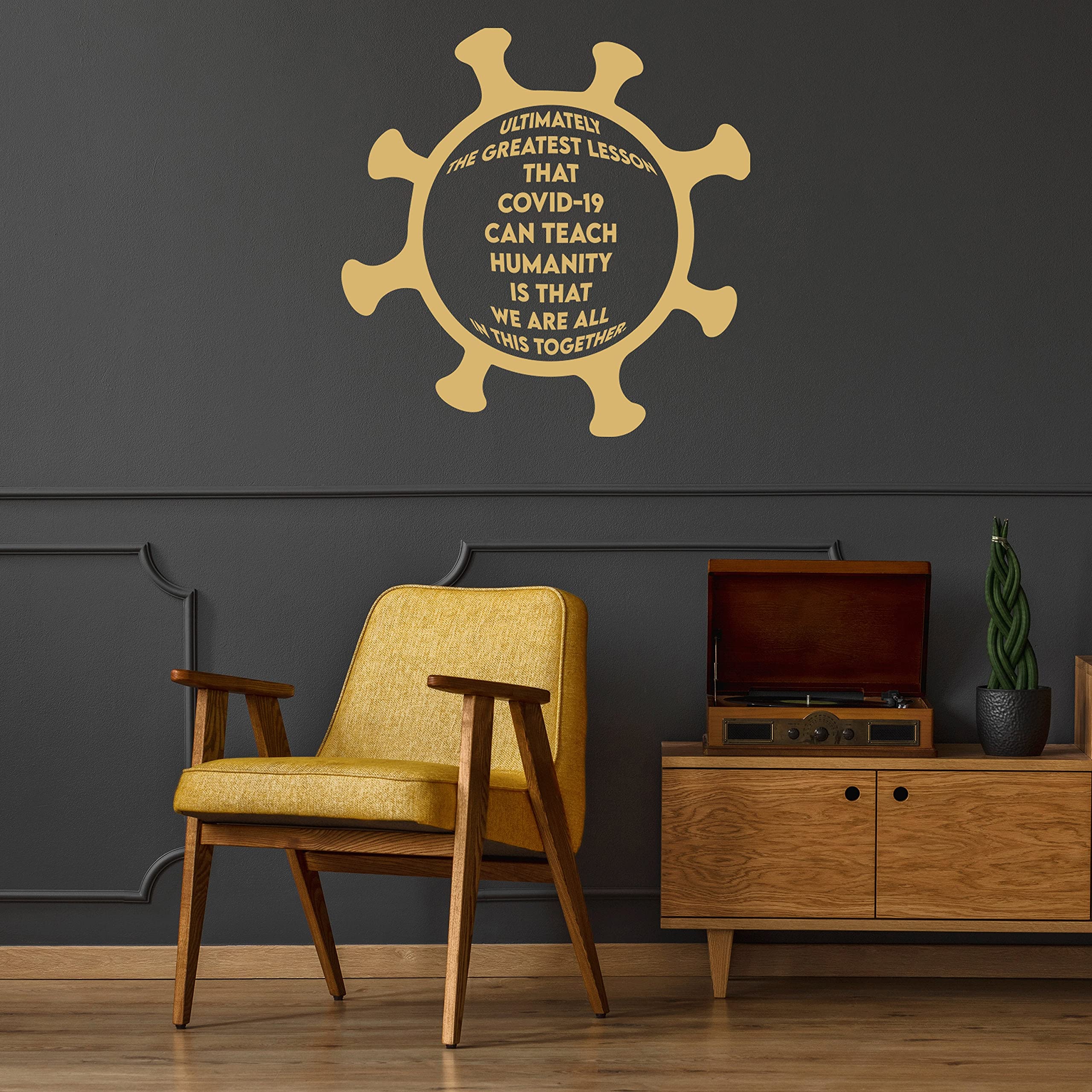 Lockdown Positive Cote Sticker – Inspirador calcomanía de vinilo para decoración de pared para adultos – Motivacional impermeable dormitorio grande inspirador dicho