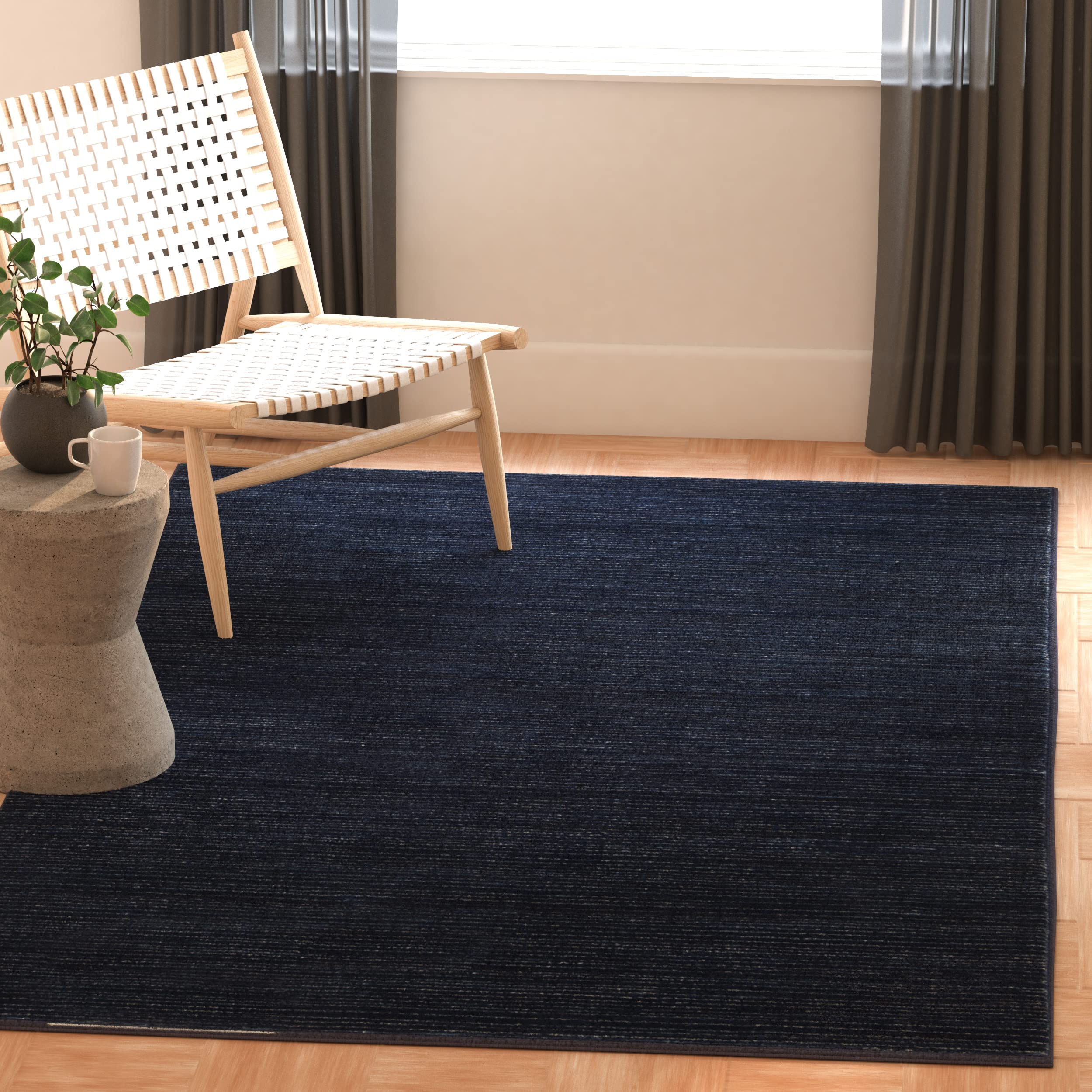 SAFAVIEH Area Rug 3x5 - Vision Collection - Navy, Modern Ombre Design, Non-Shedding & Easy to Clean, Ideal for Foyer, Entryway, Bedroom, Accent Space