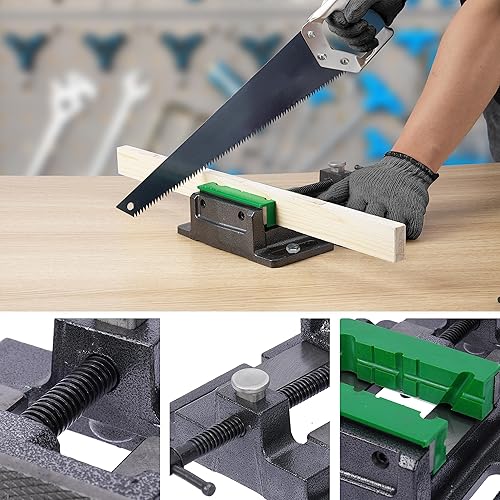 Miniatura 5 de Prensa de taladro, tornillo de banco resistente de 4 pulgadas, tornillo de banco de abrazadera de banco, tornillo de prensa de taladro con