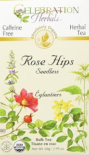 Celebration Herbals Rose Hips Seedless C/S Tea Organic Loose Pack, 60Gm