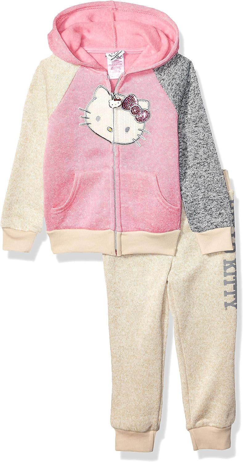Hello Kitty Set 3 Pezzi Per Bambina - Camicia Maniche Lunghe, Gilet Trapuntato E Pantaloni Svasati, Autunno/Inverno