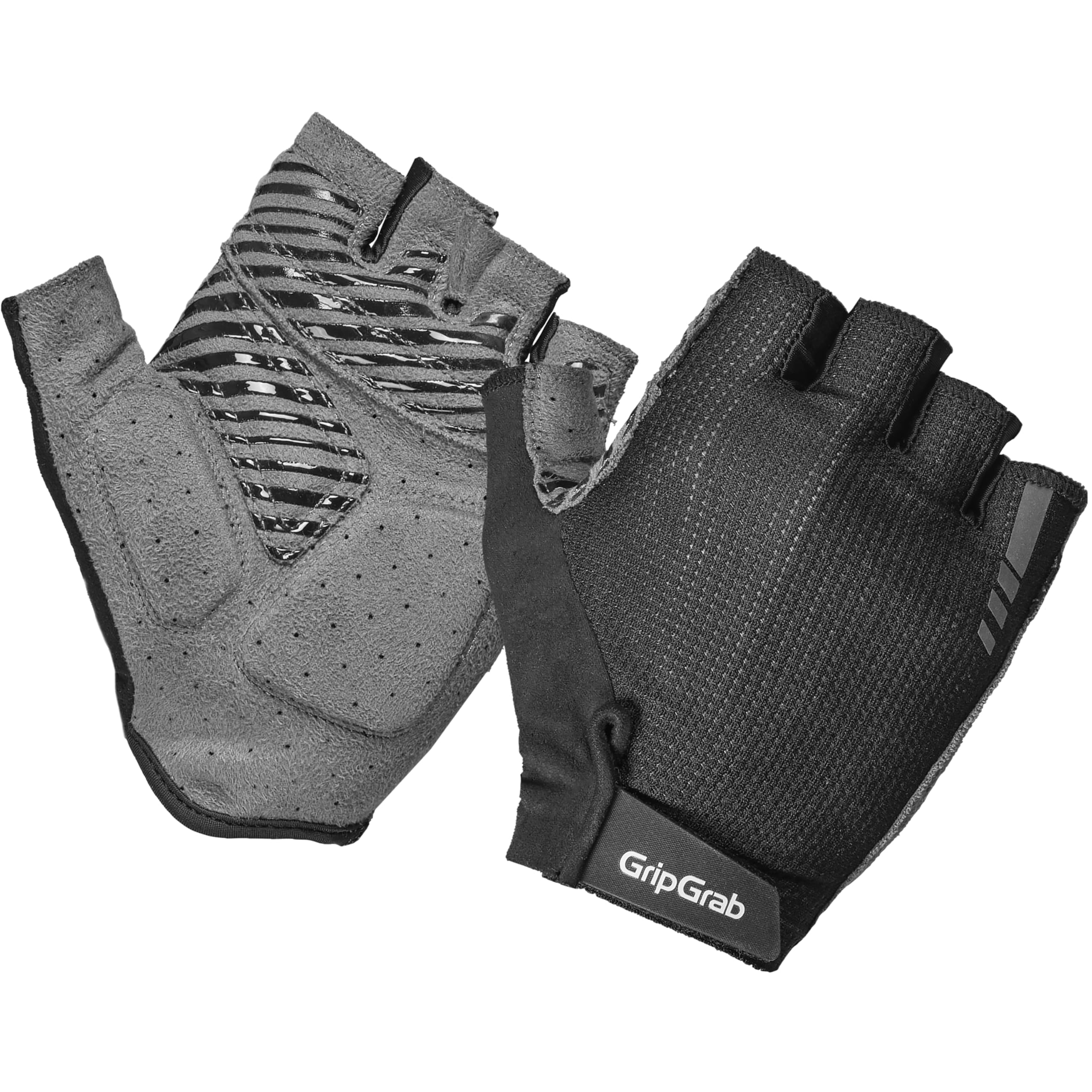 GripGrab Expert RC Max Kurzfinger Fahrradhandschuhe Sommer Radhandschuhe | Gepolsterte Halbfinger-Handschuhe mit Ride Comfort Max Polsterung, Silikon-Grip, Klettverschluss und Frottee-Daumen