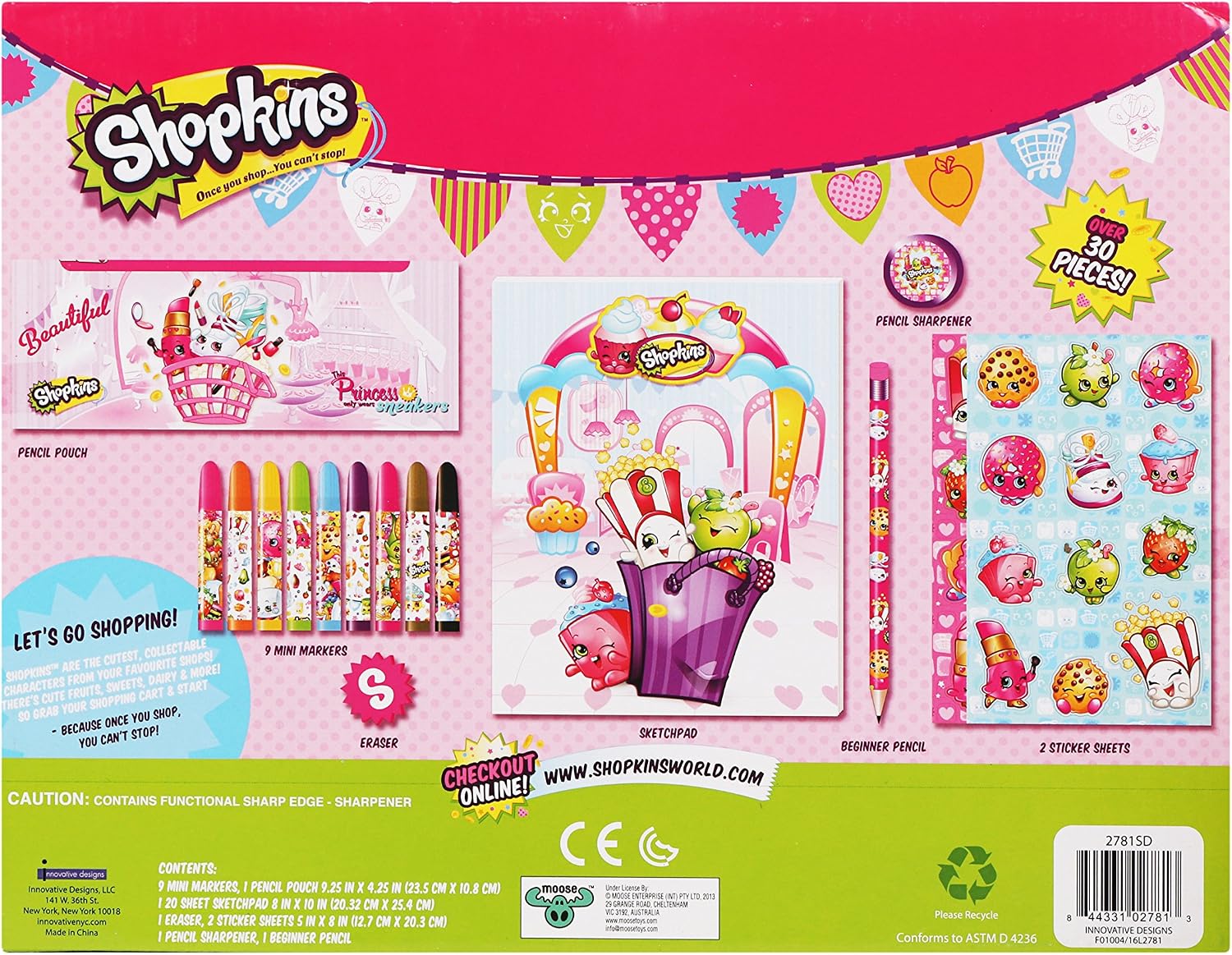 Shopkins 30-Piece Stationary Set