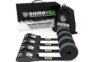 Rhino USA Cargo Tie Down Straps (4-Pack) 1320 lb Max Break Strength