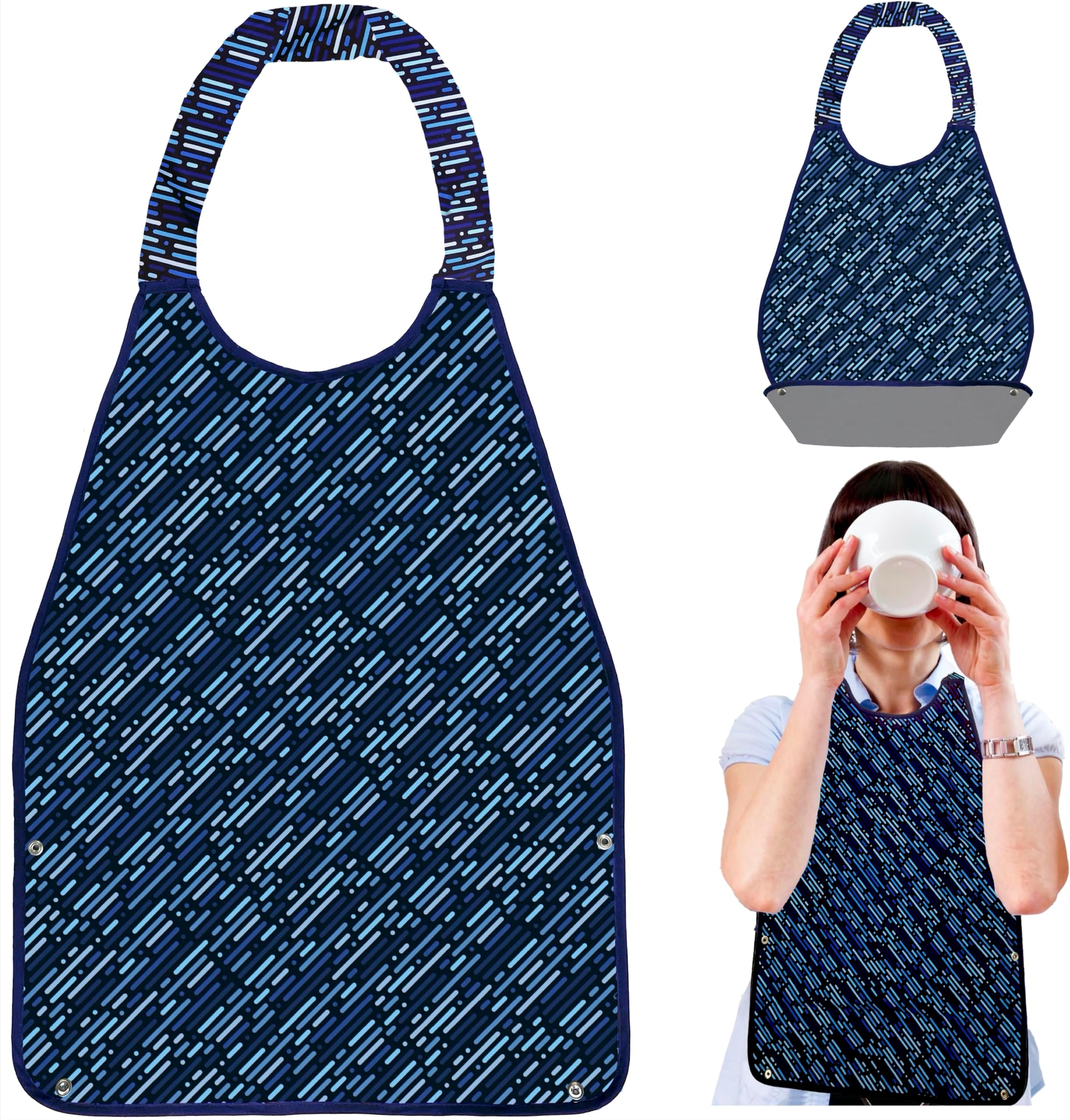 Modaliv Adult Bibs for Eating Extra Large Reusable