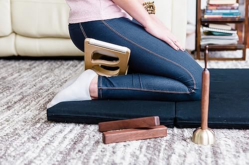 Miniatura 8 de Still Sitting Banco de meditación Nomad (grande, negro)