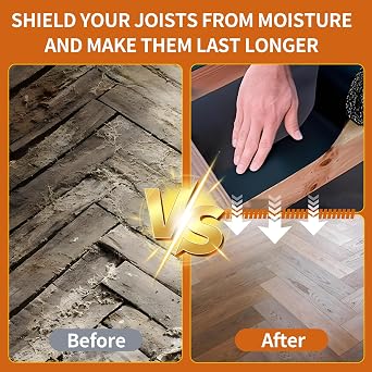 Deck Joist Tape, 6 x 50' Butyl Tape for Deck Joists, Waterproof and Weather Resistant Self-Adhesive Joist Tape for Wood Beams and Joists, Anti-Corrosion Decking Tape- 1 Pack