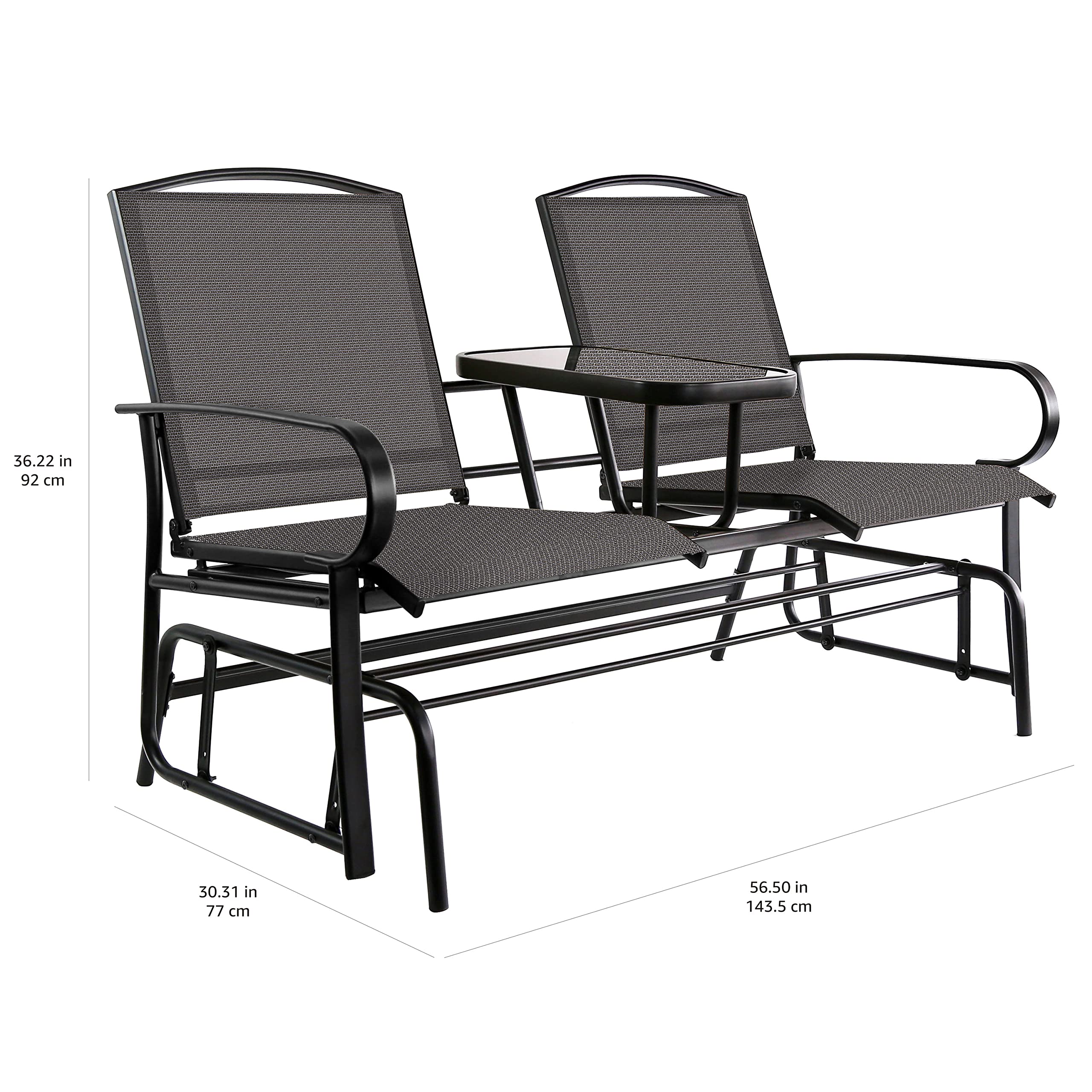 Amazon.com : Amazon Basics 2-Person Outdoor Patio Textilene Glider
