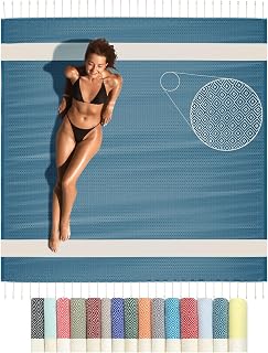 Saunahandtuch Saunatuch XXL 200x200 cm groß, Hamamtuch Damen + Herren: lang, platzsparend, leicht | Sauna Handtuch, Wellness Spa Tuch, Saunakilt Zubehör | Fouta Hamam Badetuch