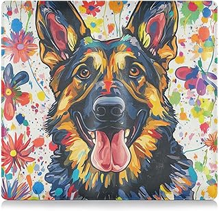 Sweet German Shepherd Dog Pu Leather Auto Registration Insurance & ID Card Holder Glove Box Organize for any Car, Truck, Motorcycle, Trailer or Boat